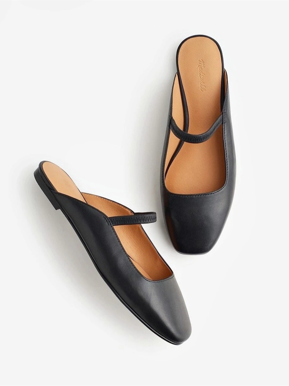Madewell The Greta Ballet Flat Mule - Black - NWOT